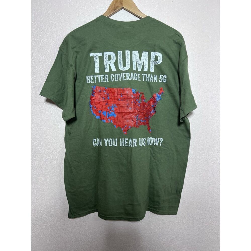 Trump Vance Shirt 5g Map Sz XL Green New Election